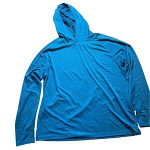 MIER lightweight, turquoise, long sleeve T-shirt in a 3X